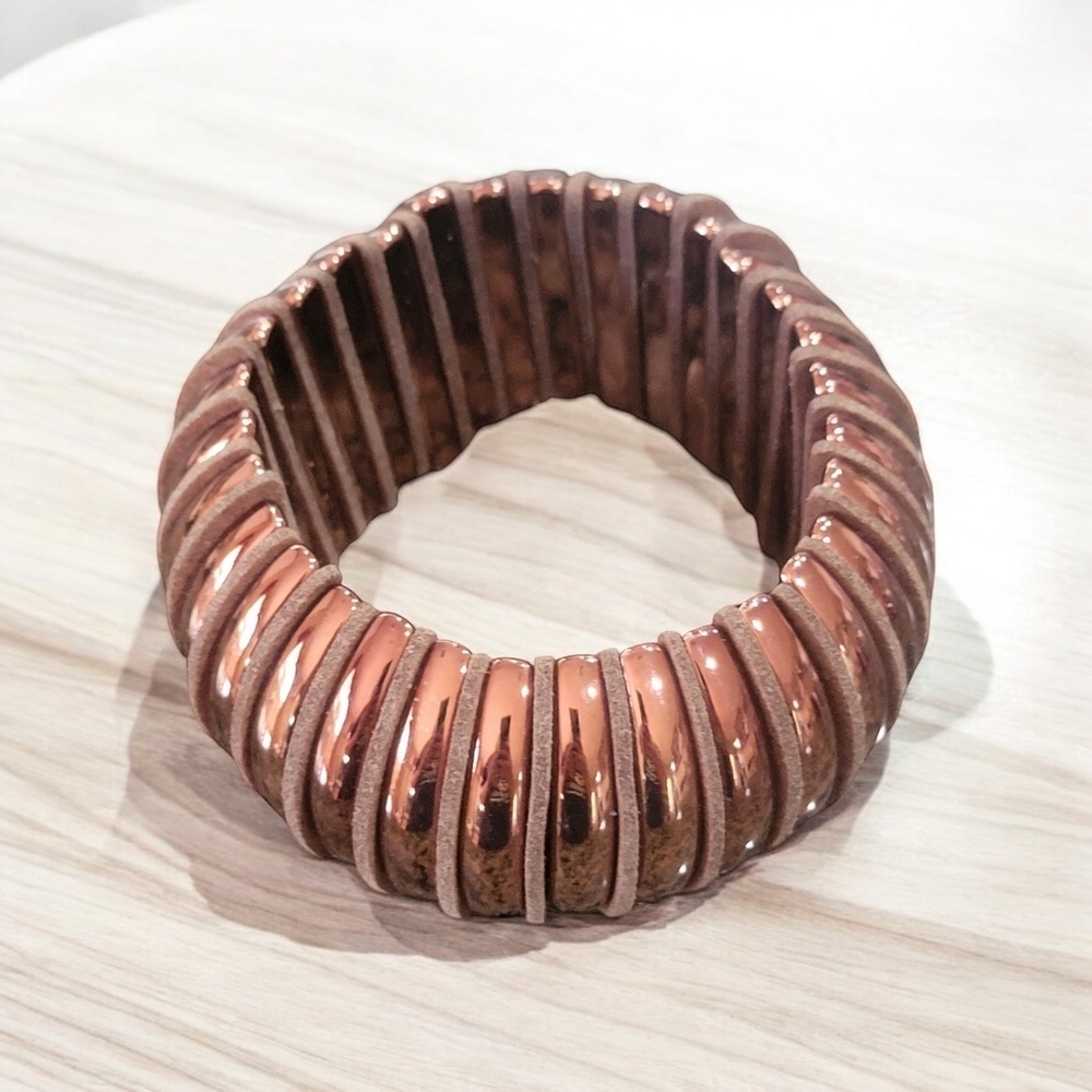 Brass Stretch Bangle - image 2